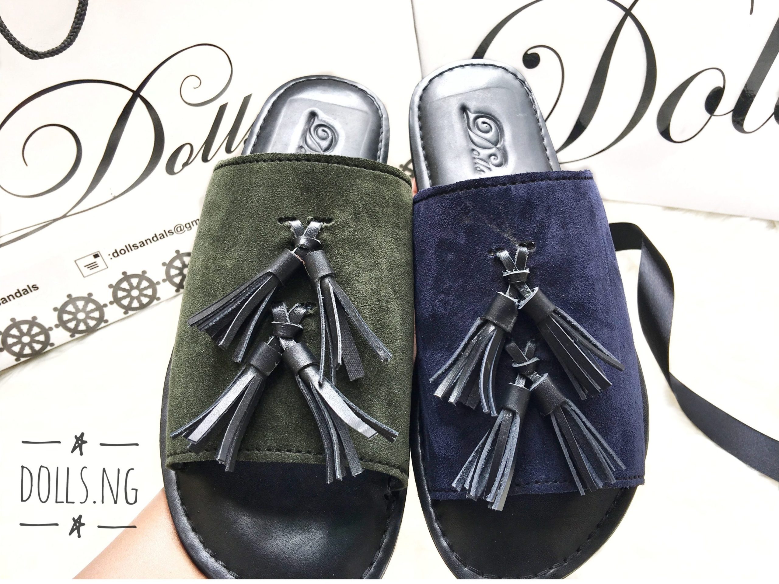 picture of men sandals with tassels by Dolls leather products