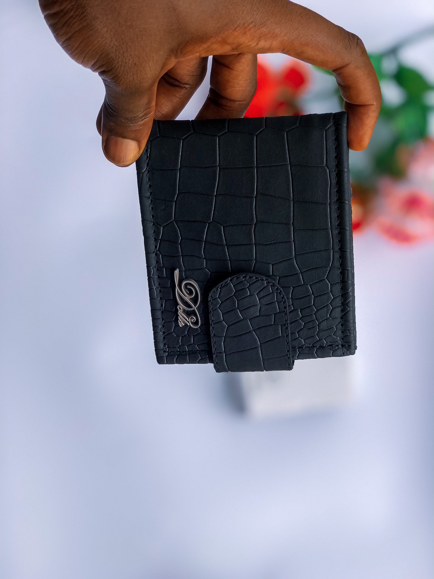 Black designer wallet