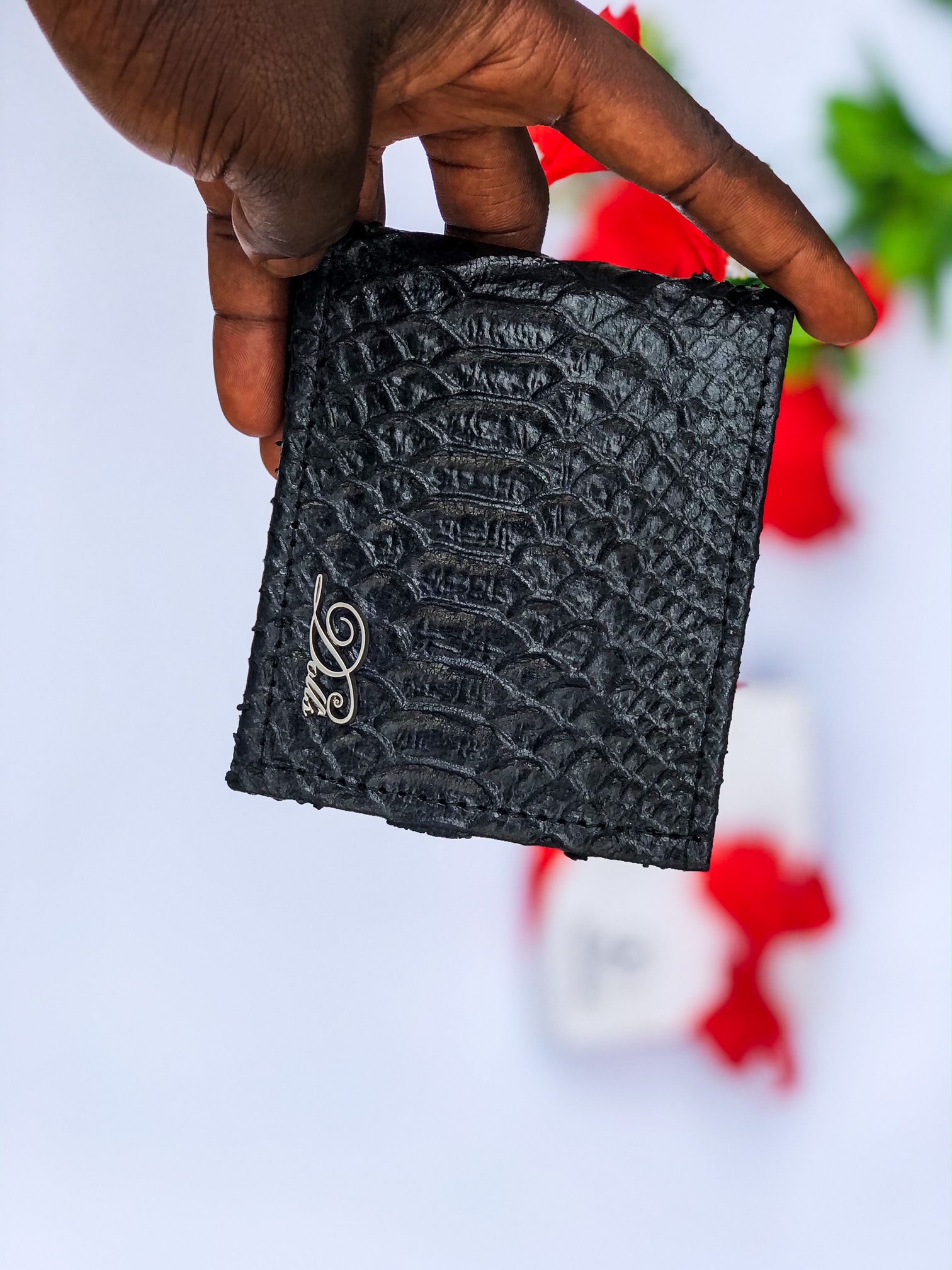 Black designer wallet